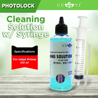 Promo Bundle - CUYI Cleaning Solution 100ml and Syringe with Hose for Inkjet Printer