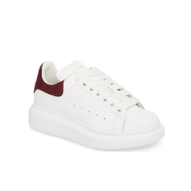 burgundy alexander mcqueen sneakers