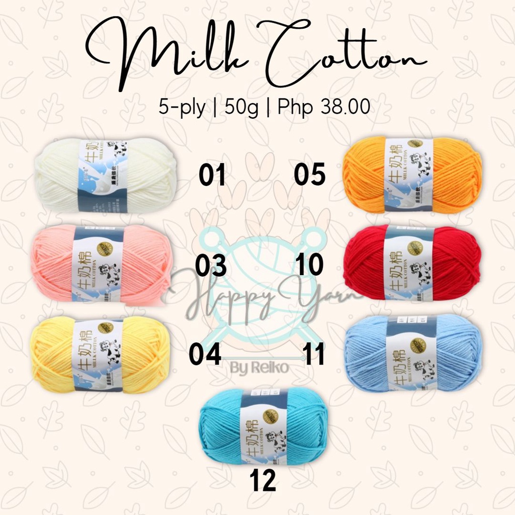 milk cotton yarn 5Ply Milk Cotton Yarn Shopee Philippines