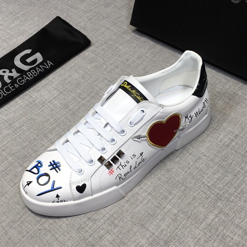 d&g white sneakers
