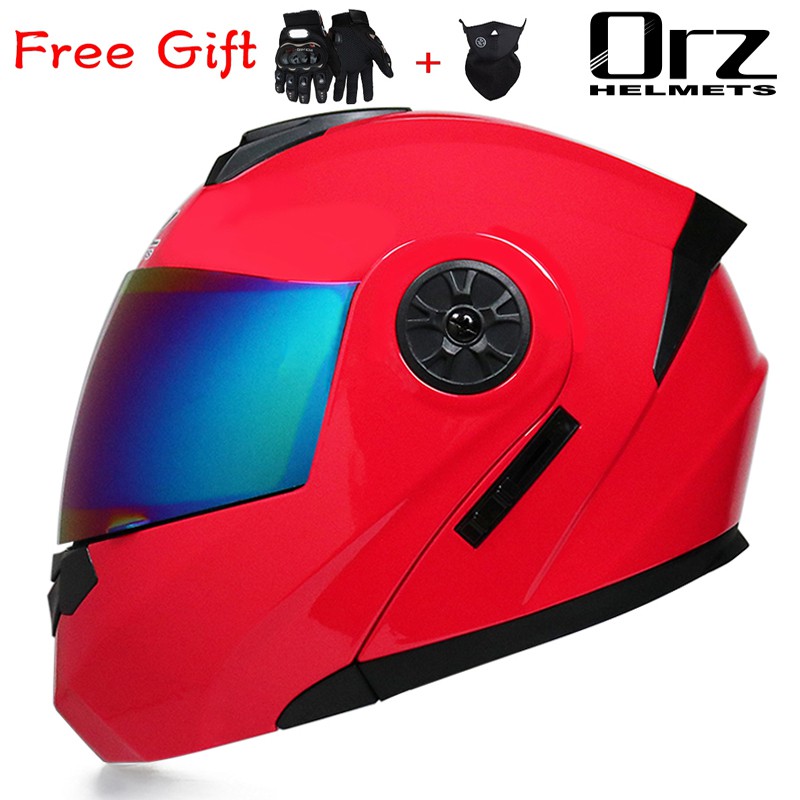 Dual Visors Helmets Modular Motorcycle Helmet Flip up Open Full Face Helmet Moto Casque Casco
