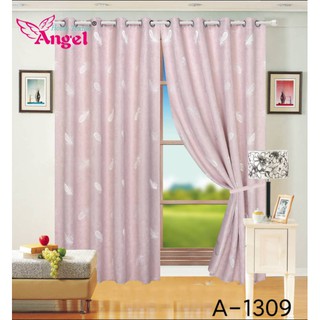 Feather Print semi-blackout curtains a-1309 #8