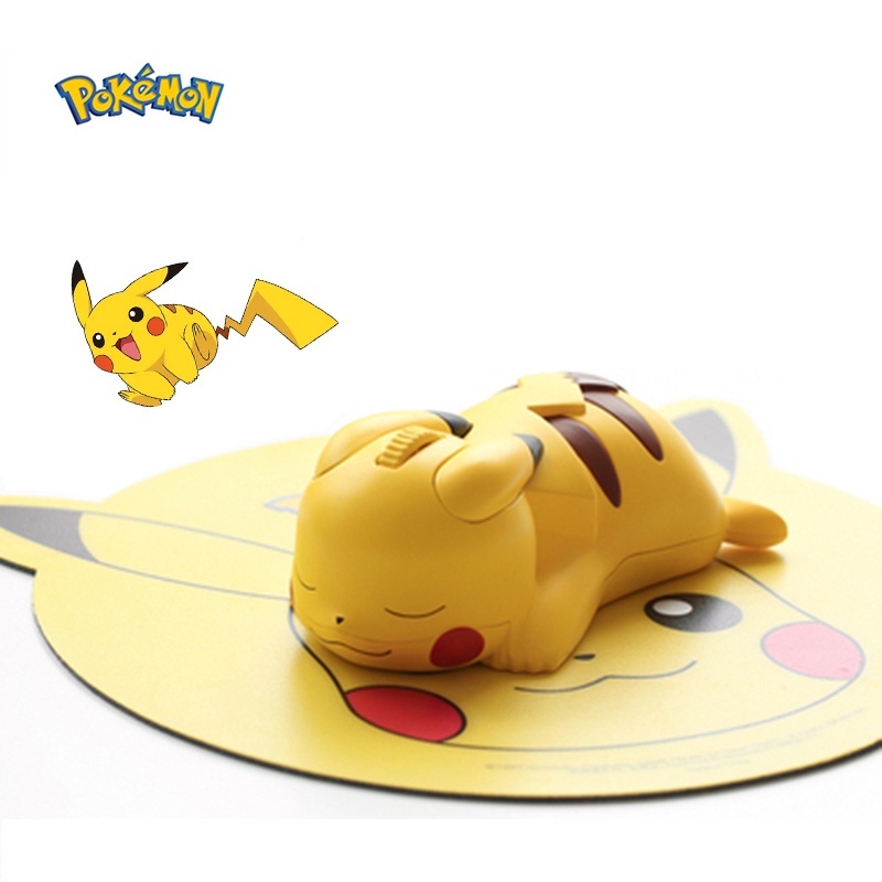 Pikachu /Crayon Shinchan Mouse Pokemon Mouse Pad Wheeled Mouse Computer Bluetooth Wireless Mouse