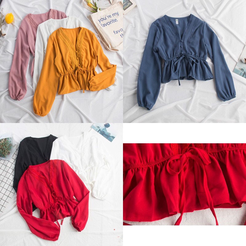 korean style women chiffon shirt blouse baju baju wanita korean style women chiffon shirt blouse baju baju wanita