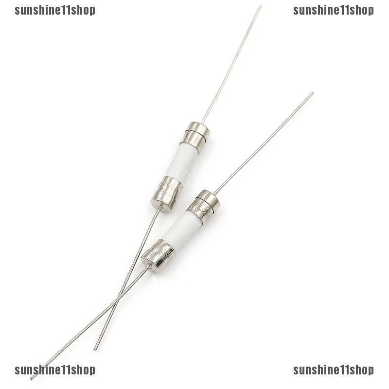 sunshine11shop 5Pcs 10A 250V ceramic body time lag axial lead fuse for lcd tv etc 5 20mm
