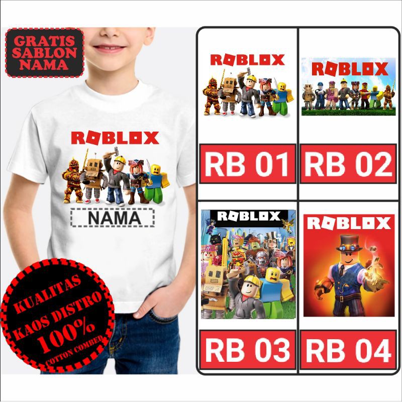 Children S T Shirt Character Game Roblox Free Add Screen Printing Name Soft Cotton Adem Soft Material Shopee Philippines - t shirt vietnam roblox free