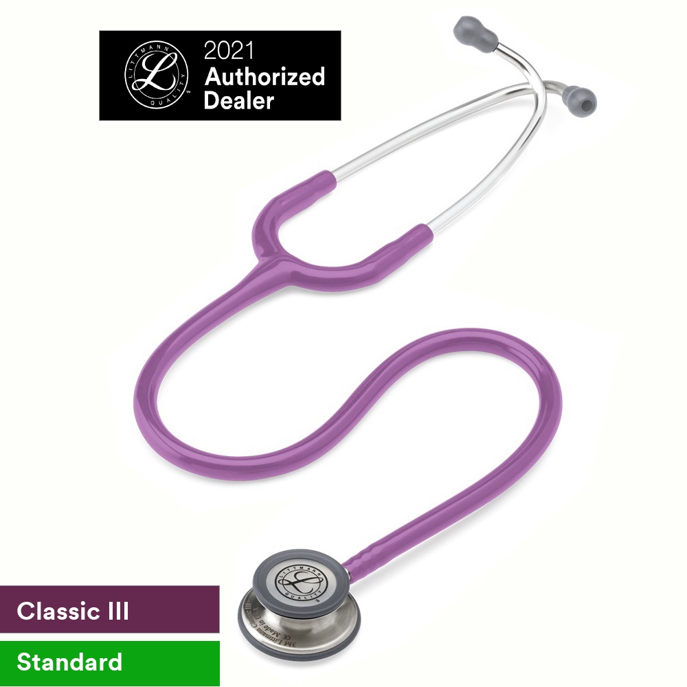 5iOg 3M Littmann Classic III Stethoscope, Lavender Tube, 27, inch, 5832