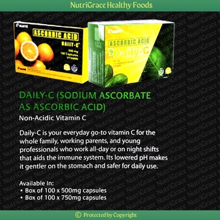 Sante Daily-C Ascorbic Acid 750mg Immune System + Non-Acidic 100 Capsules #3