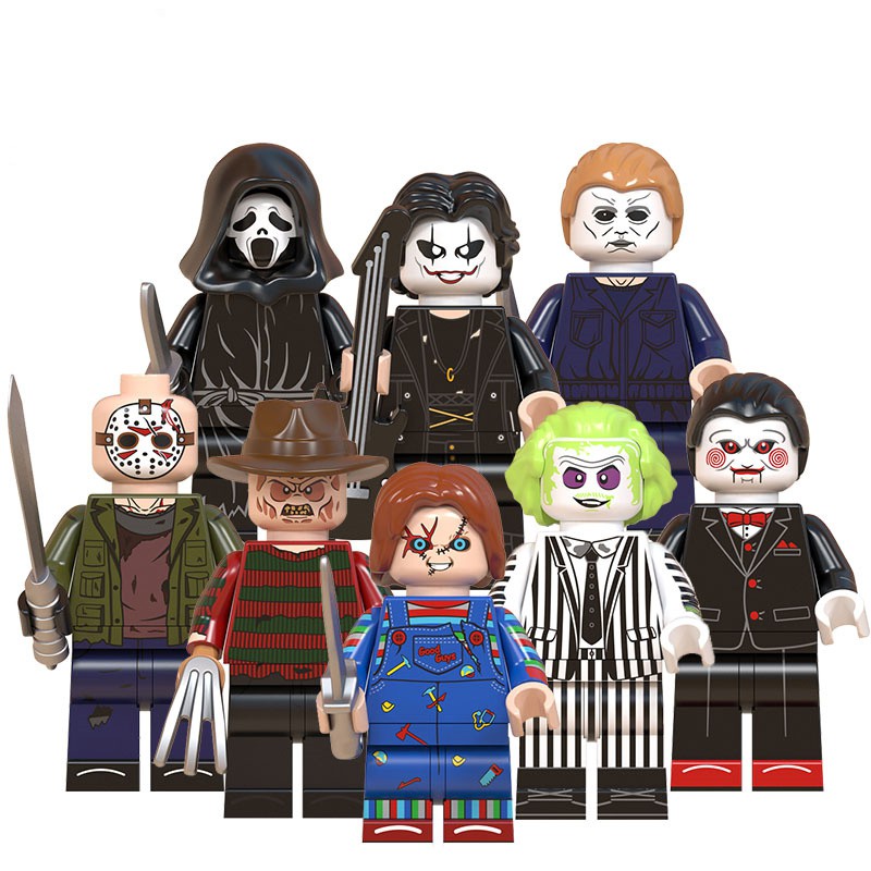 8pcs/set Horror Movie Minifigures Lego Toys Mini Figure