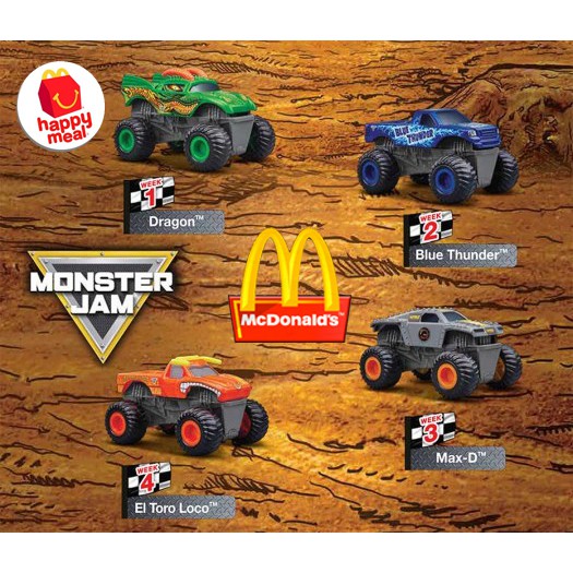 mcdonalds monster jam toys