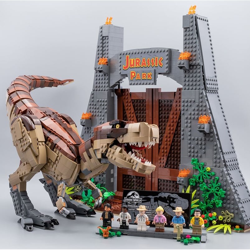 jurassic park t rex lego set