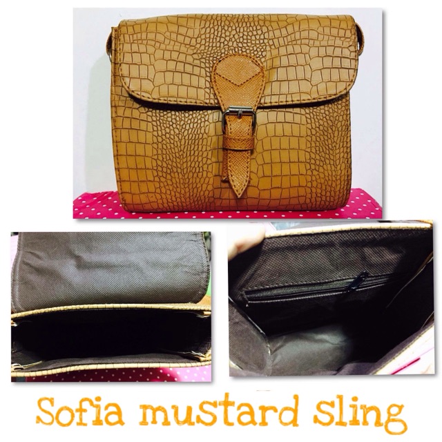 mustard sling bag