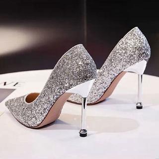sequin court shoes