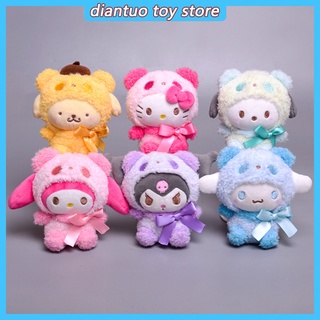 10cm Kuromi Cinnamoroll Kt Cat Cartoon Kawaii My Melody  Purin Dog Plush Toy Anime Stuffed Animals Cute Plushie Pendant Doll Toys