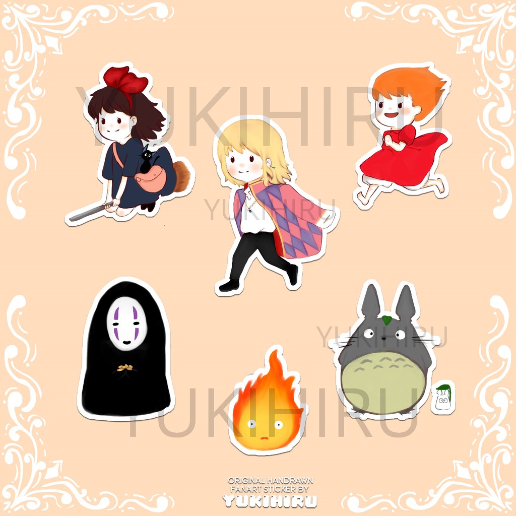 studio ghibli characters sticker set shopee philippines