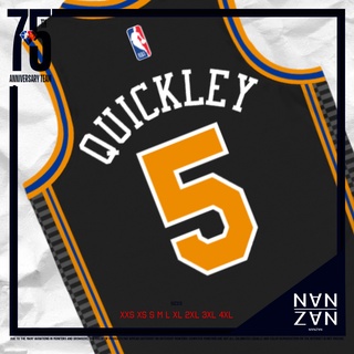 NANZAN 75th NBA New York Knicks Immanuel Quickley Jersey 2022 Full Sublimation Premium PolyDrifit #4