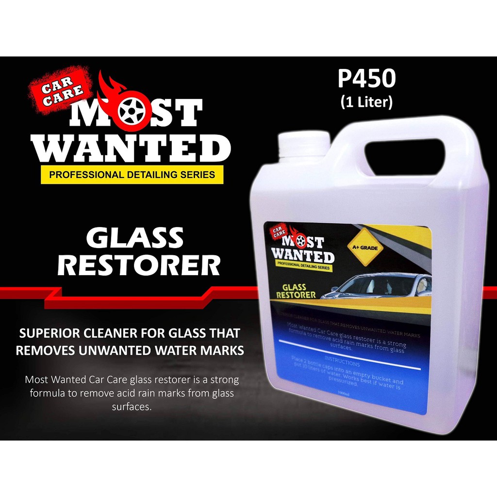Glass Restorer Acid rain and watermarks remover 1Liter bottle Shopee