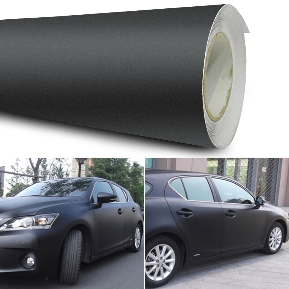 12x60 Matte Black Vinyl Film Wrap Car Diy Sticker Vehicle Decal 3d Dax Shopee Philippines
