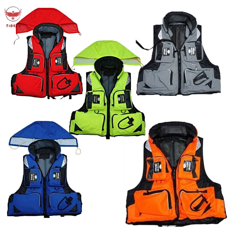 Outdoor Fishing Vest Life Safety Jacket Swimming Sailing Waistcoat Vest Quick Dry Breathable