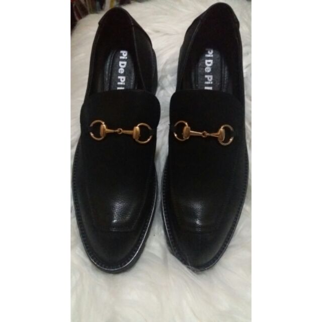 PIdePier mens black leather shoes 