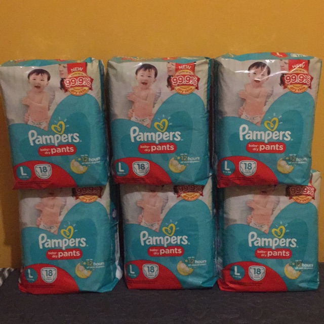 pampers pants large 2 pieces