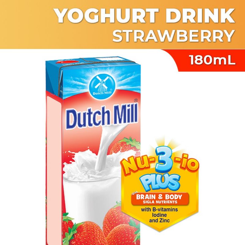 Dutch Mill Yoghurt Drink Strawberry/Blueberry Juice 180ml Shopee