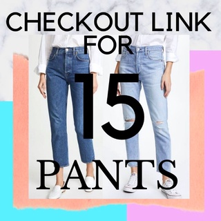 15 PREMIUM SKINNY, BAGGY AND MOM JEANS KOREAN LIVE SELLING CHECKOUT - PREPACKED BUNDLE