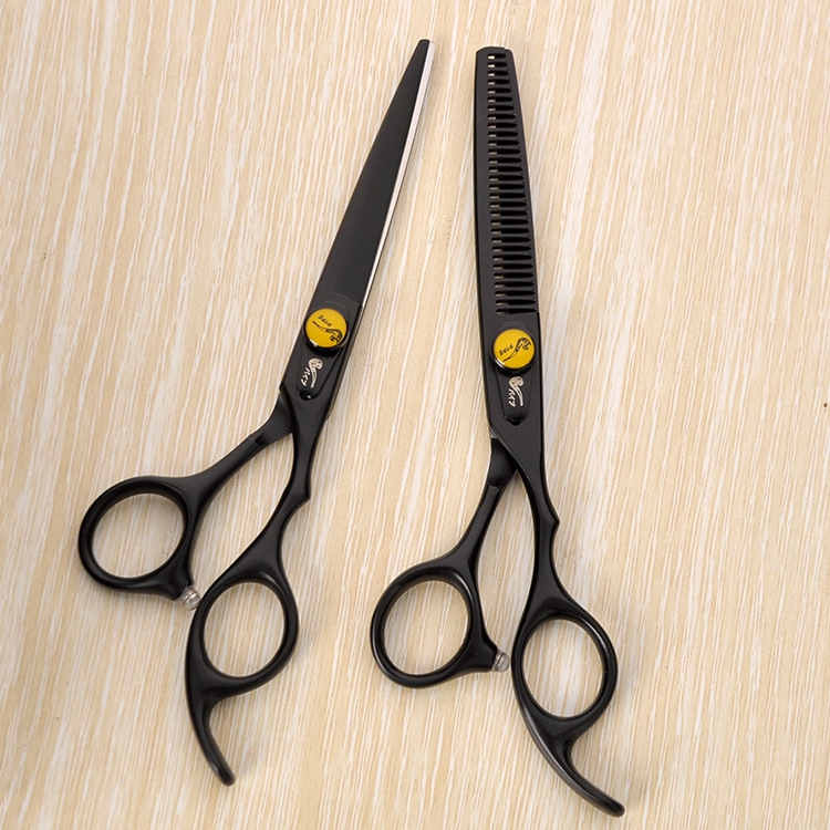 Pipe Flat Shears Barber Hair Cutting Tooth Scissors Thinning