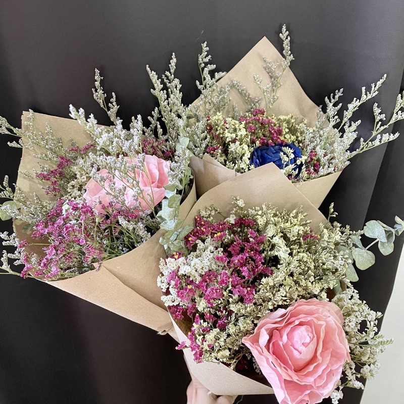 Dried Misty Bouquet with Rose Shopee Philippines