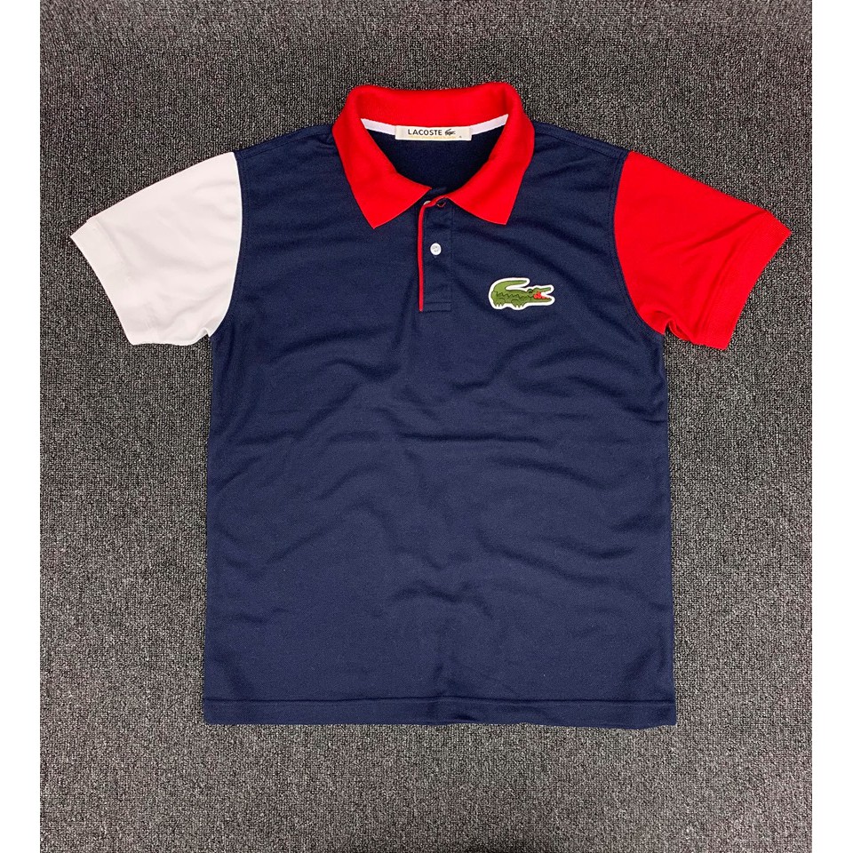 navy blue lacoste t shirt