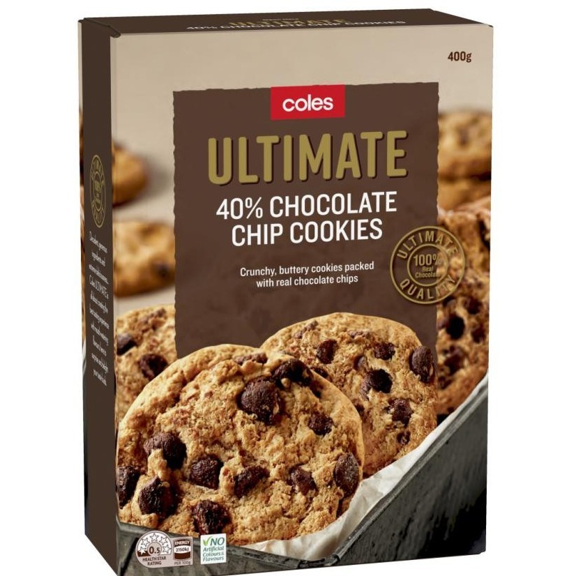 Coles 40% Ultimate Chocolate Chip cookies