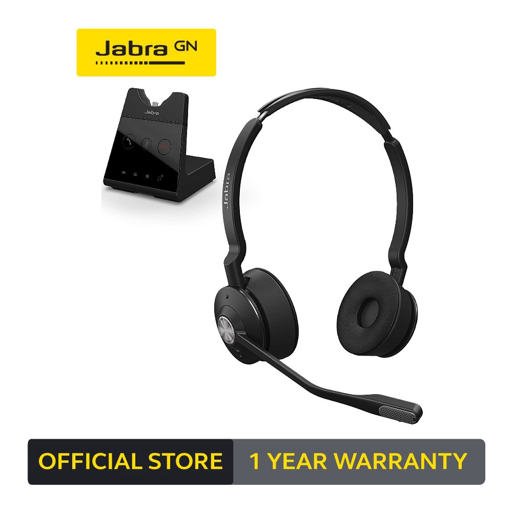 Jabra Engage 65 Stereo Wireless Noise Cancelling Headset With Charging