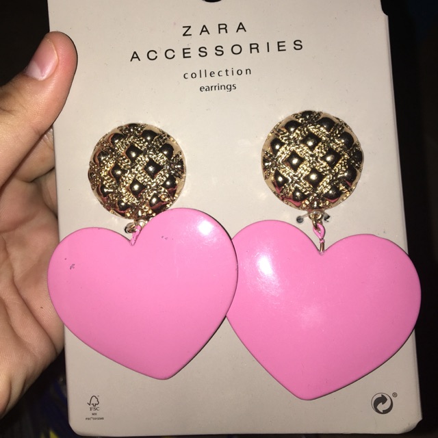 heart earrings zara