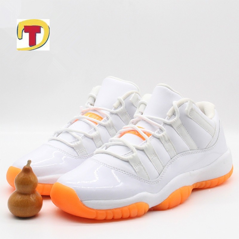 orange white jordan 11