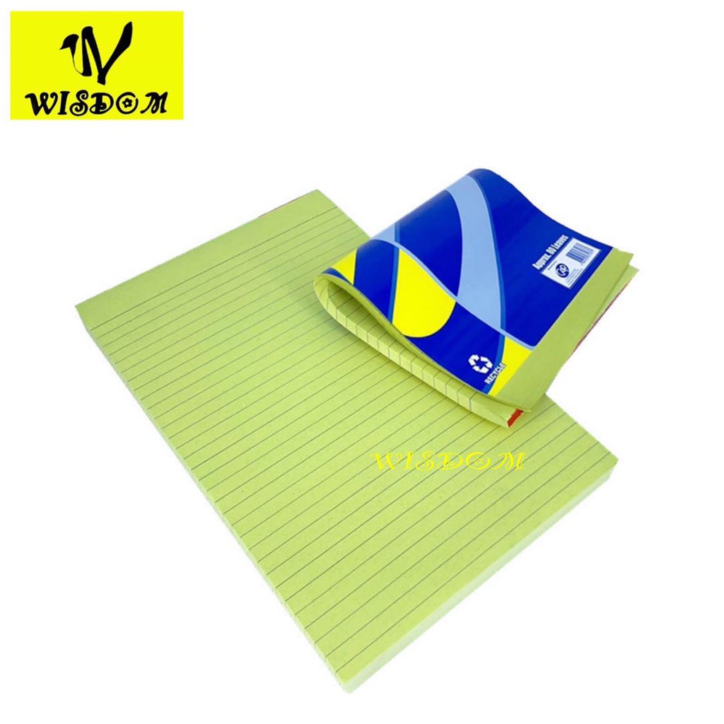 WISDOM YELLOW PAD PAPER (one pad 80page) school supplies Shopee
