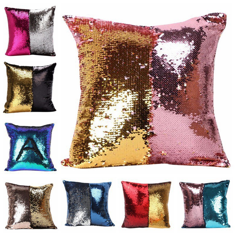 two sided sequin pillow