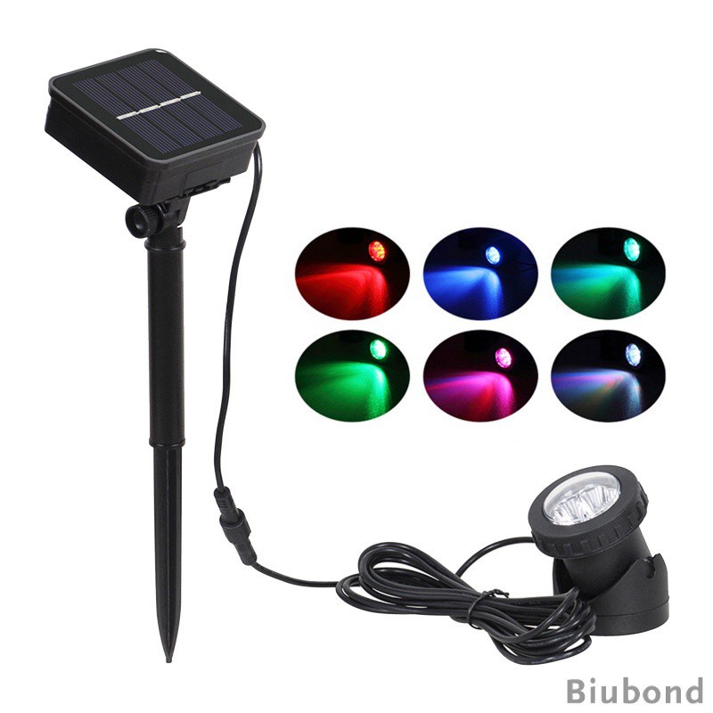 Solar Powered Pond Lights, Waterproof IP68 Submersible Lights with LED