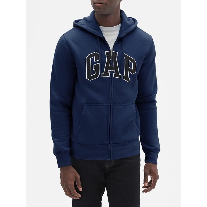 gap arch logo zip hoodie