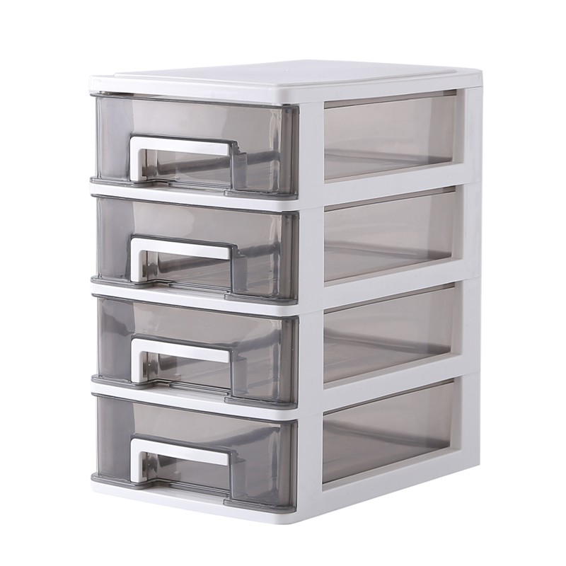 Transparent desktop storage box small drawer storage