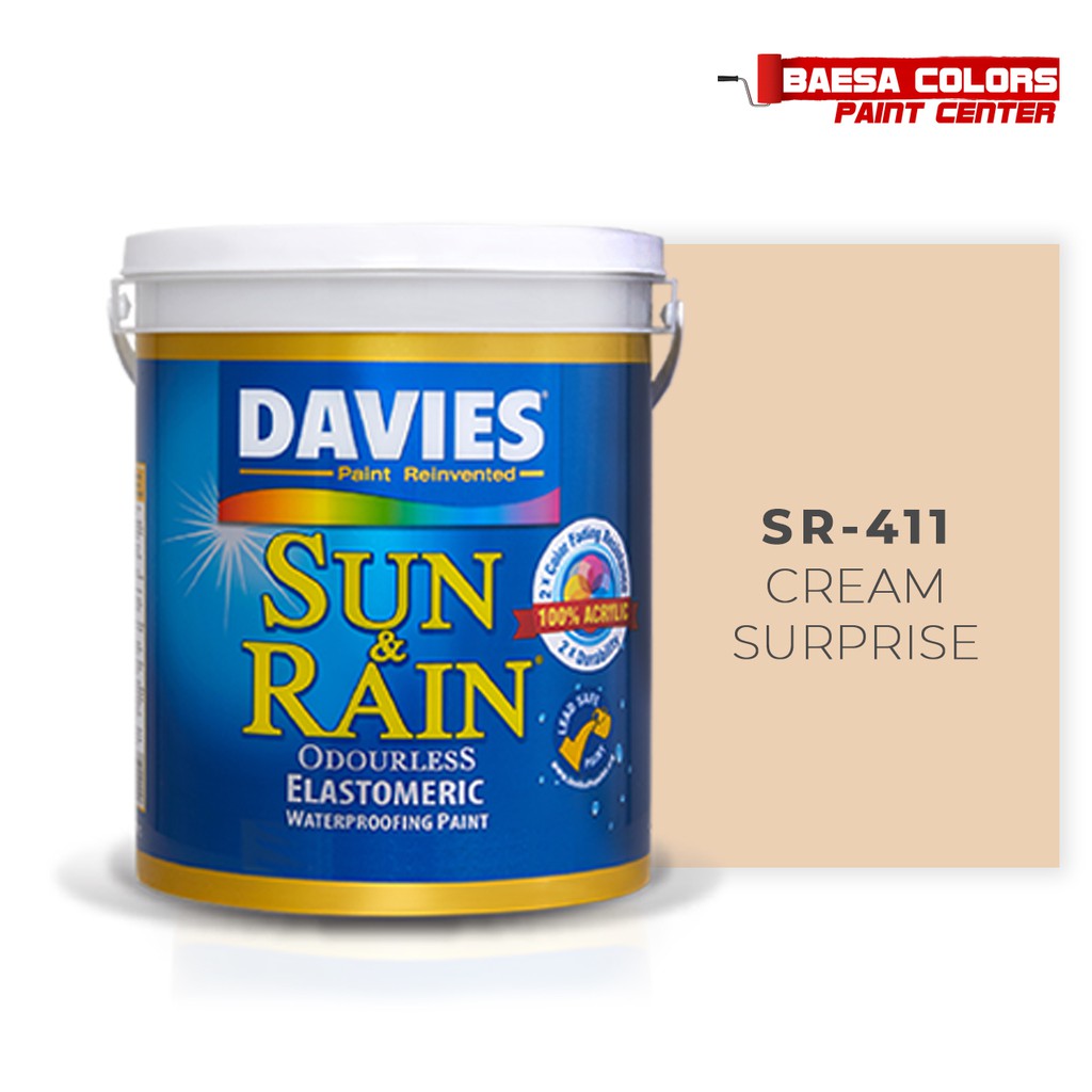 Davies Sun Rain Elastomeric Paint Quart Liter Odorless Odourless