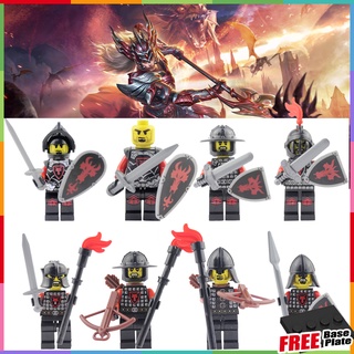 21PCS Medieval EUR Castle Lord Knight Paladin Ranger Army Building Block DIY Toy 