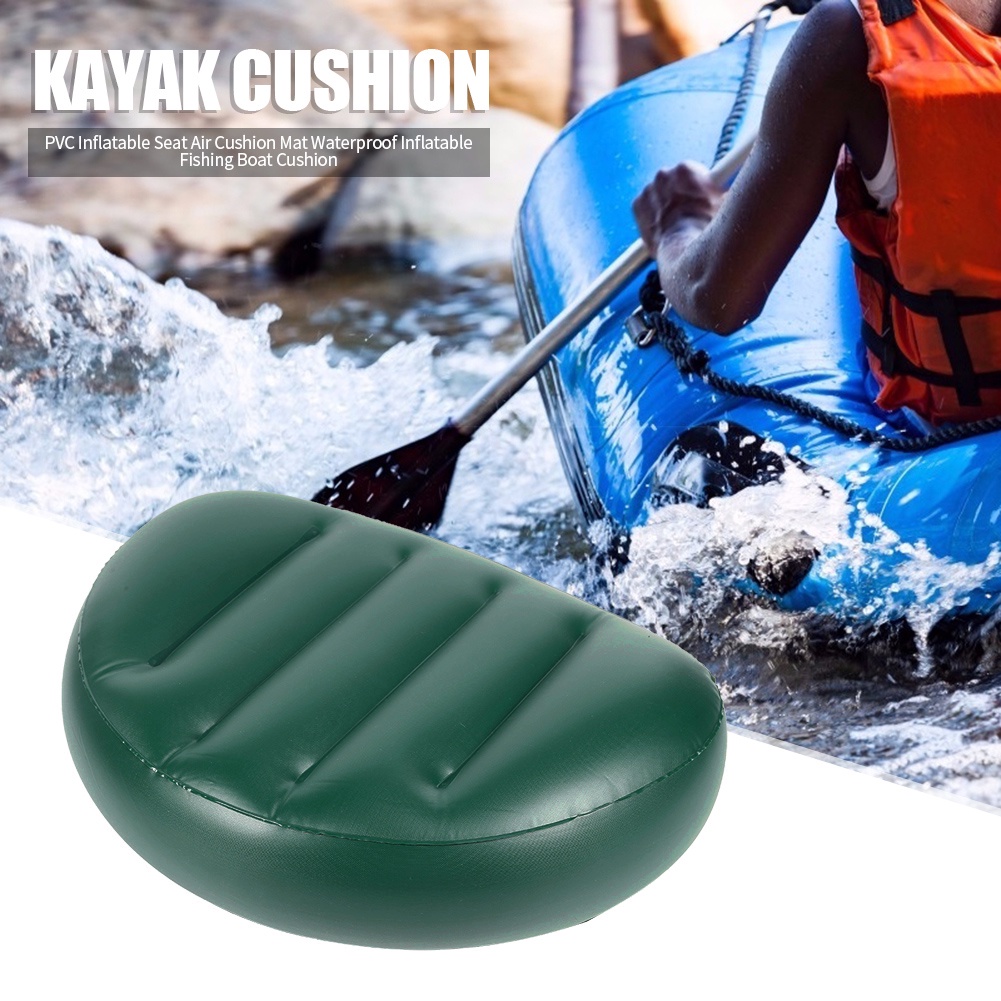 PVC Kayak Boat Inflatable Seat Cushion Drifting Canoe Seat Universal Inflatable Boats Cushion