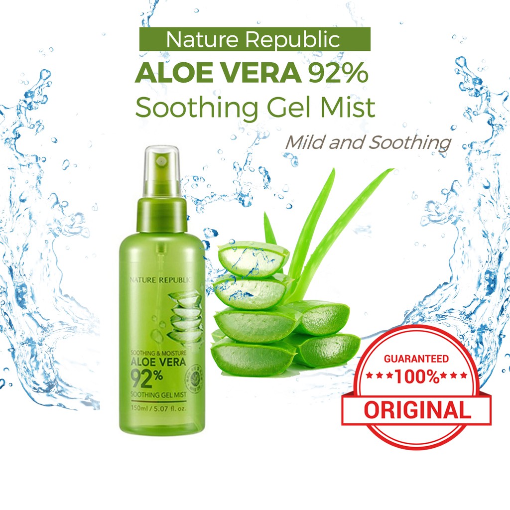 Nature Republic Soothing and Moisture Aloe Vera 92% Soothing Gel Mist ...