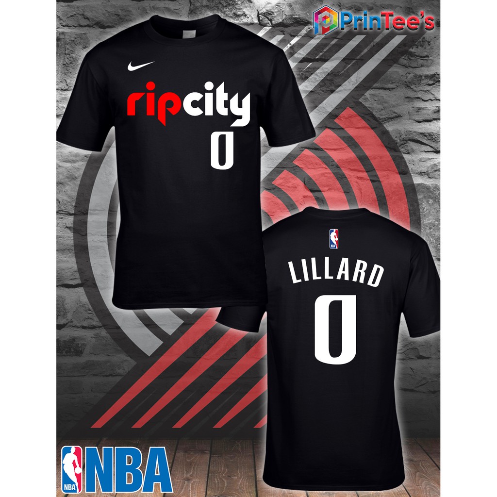 damian lillard rip city sleeved jersey