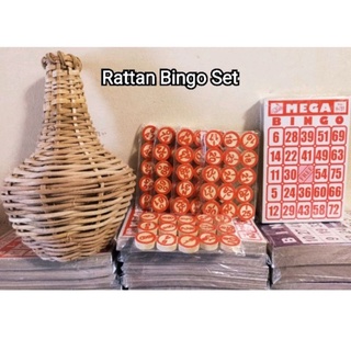 Bingo Rattan Set l Wooden Shaker with Numbers and card l Card Games