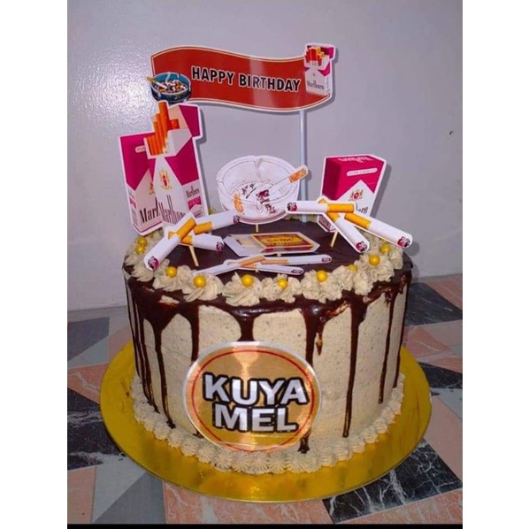 Cigarette Theme Customized Cake Topper Shopee Philippines