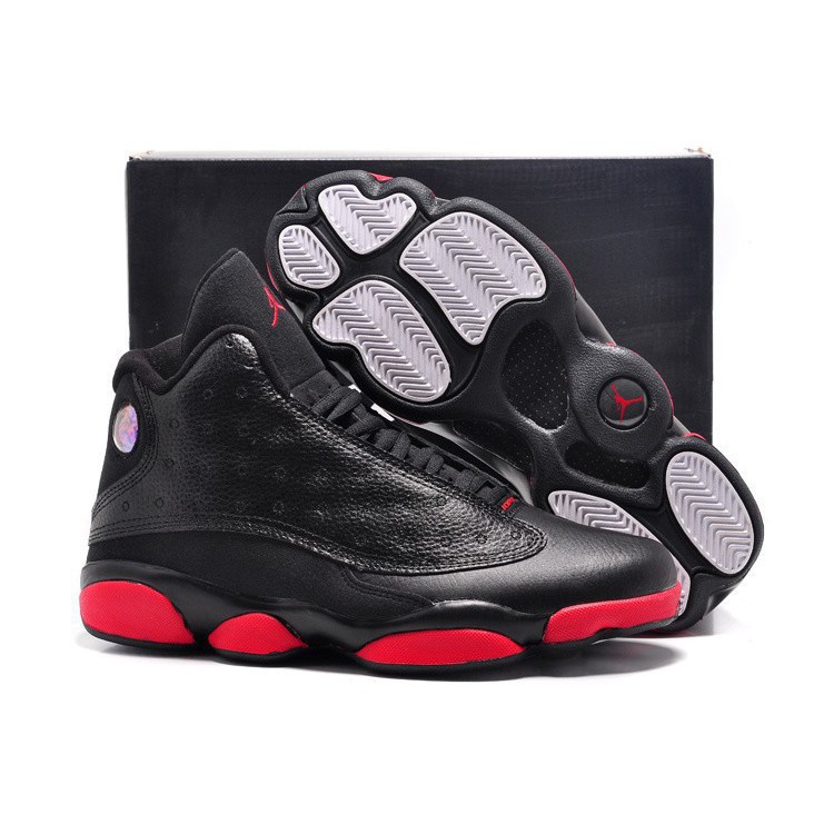 black and red jordans 13