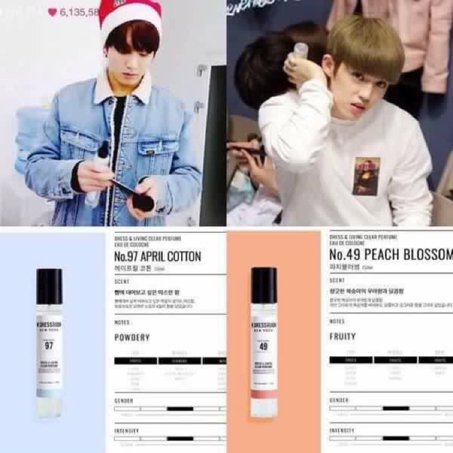 Onhand W Dressroom Perfume No 97 Bts And No 49 Seventeen Shopee Philippines