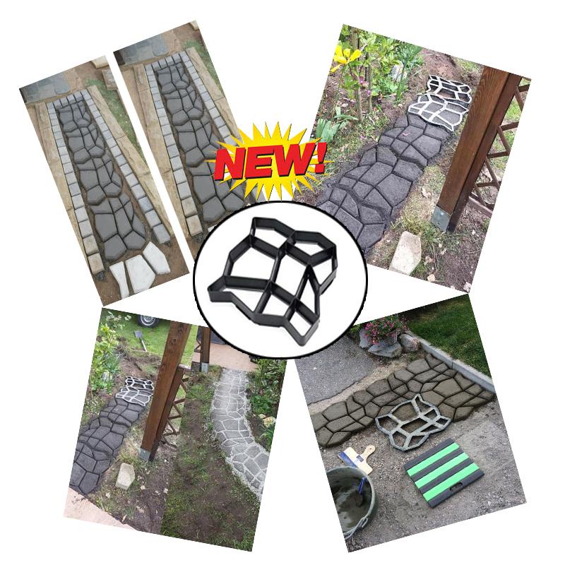 (978)Home Garden Path Maker Mold Concrete Stepping Stone Cement Mold