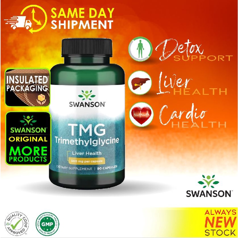 Swanson TMG Trimethylglycine 500mg 90 Caps | Shopee Philippines